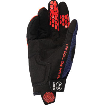 ALPINESTARS Pro-Dura Gloves - Navy/Hot Orange/White - Medium 3560425-7162-M
