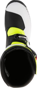 ALPINESTARS Tech-T Boots - White/Red/Yellow Fluorescent/Black - US 9 2004017-2351-9