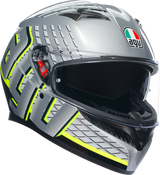 AGV K3 Helmet - Fortify - Gray/Black/Yellow Fluo - Small 2118381004011S