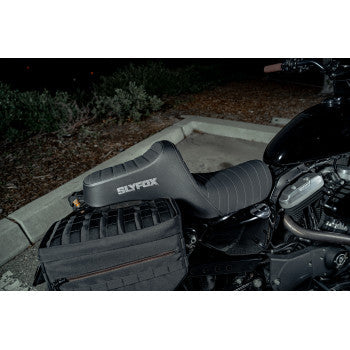 SLYFOX Highnoon Seat - Vinyl - Classic Stitch - Silver Logo - XL 4709B-SlyFox
