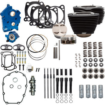 S&S CYCLE Power Pack - 4.375" Stroke - Oil Cooled - Black Granite w/Highlights - M8 310-1057C