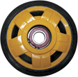 Parts Unlimited Idler Wheel With Bearing 6004-2rs - Yellow - Group 17 - 141 Mm Od X 20 Mm Id R0141d-2 401a