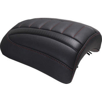 MUSTANG Padded Passenger Seat Cowl - Deluxe - Dark Cherry Stitch - FLT/FLH '23-'25 88610DC