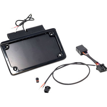 NAMZ Saddlebag Tag Holder w/ Illuminated License Plate Frame - '97 FLHR NIBTH-B01