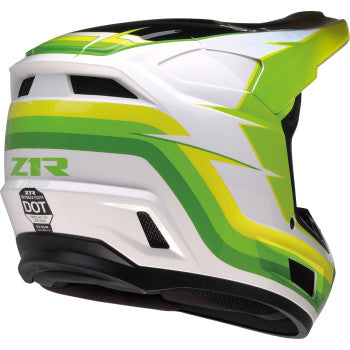 Z1R Youth Dirt Maxx Helmet - Vortex - White/Green - Medium 0111-1739