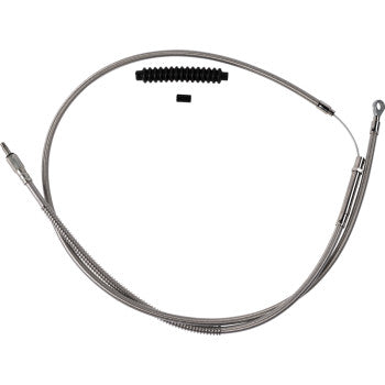 BARNETT High-Efficiency Stainless Steel Clutch Cable for Harley-Davidson - +8" 102-30-10067-8