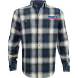 THROTTLE THREADS Parts Unlimited Flannel 25 Shirt - Blue/Black - Medium PSU39ST61BLMR