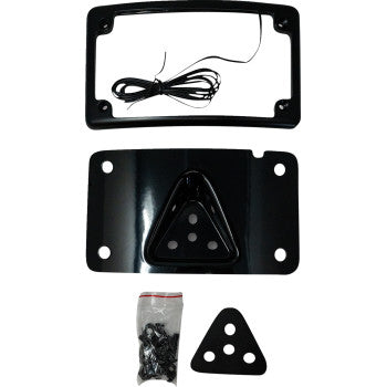 KODLIN USA License Plate Curved Mount Kit 3 Hole Black KUS20352