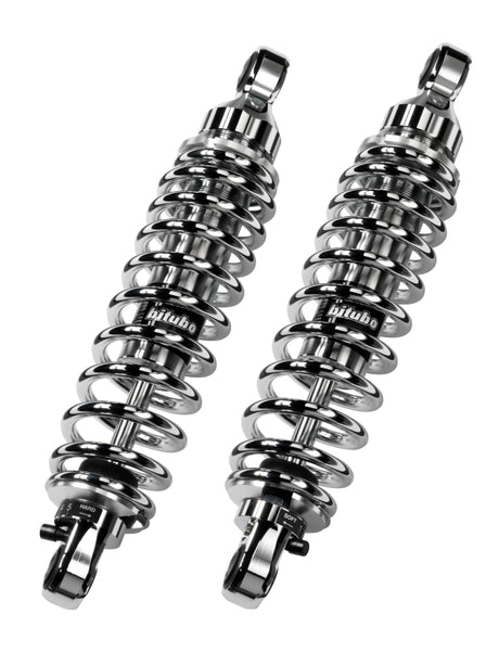 Bitubo WME0 Twinshocks Adjustable: Spring Preload, Rebound, Length 336mm, Chrome Edition