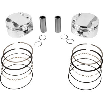 JE PISTONS Piston Kit - 3.937" Bore - 4.375" Stroke - 11.5:1 CR - 107" M8 398727