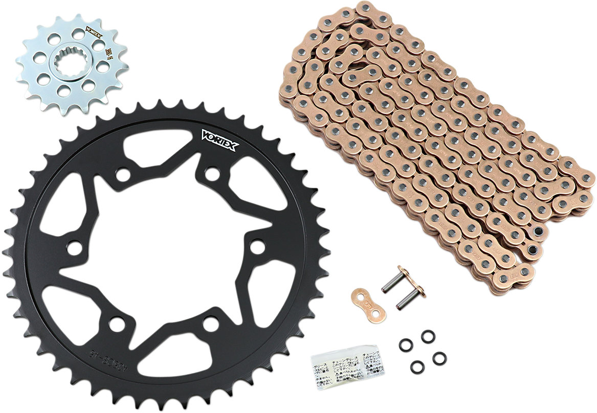 VORTEX Chain and Sprocket Kit - WSS - Gold - Yamaha YZF-R6 CKG6132
