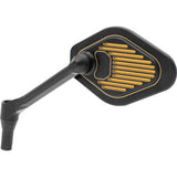 DRAG SPECIALTIES Mirror - Adjustable - Diamond - Black/Gold - Short Stem - Left 0640-1866