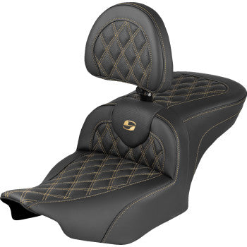 SADDLEMEN Seat Roadsofa Ls Er Db Gld Stitch 823-07-184B7