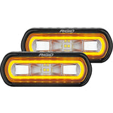 Rigid Industries SR-L Series Surface Mount LED Spreader Pair w/ Amber Halo - Universal 53123