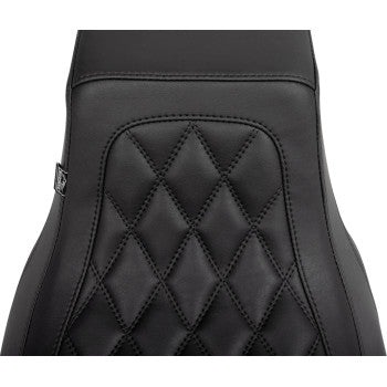 MUSTANG One Piece 2-Up Squareback Seat - Double Diamond - Smooth - FLH/FLT '23-'24 88416