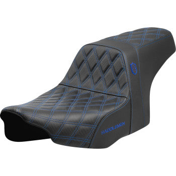 SADDLEMEN Pro Series SDC Performance Seat - Blue Stitching - w/o Backrest - FLT/FLH '23-'24 SC-82307D1