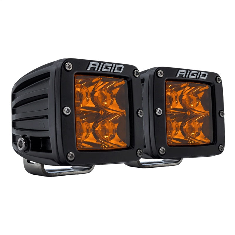 Rigid Industries D-Series Spot w/ Amber PRO Lens (Pair) 20252
