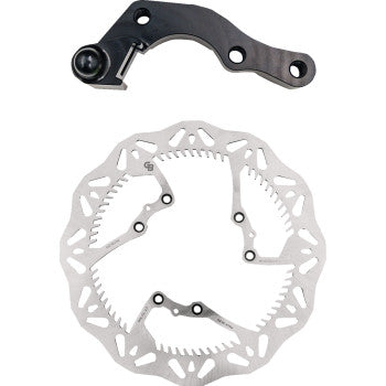 GBRAKES Brake Rotor Kit 270mm Solid Mount Wave Rotor + Bracket GBDOS228