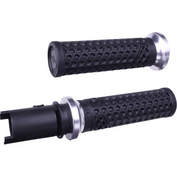 ODI Vans Harley Davidson Grips - CVO Cable - Black/Silver V31VHTCB-S