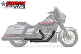 HARLEY TOURING RIGHT SIDE TUCK & UNDER TRUE-DUAL HEADERS Fits '95-Present