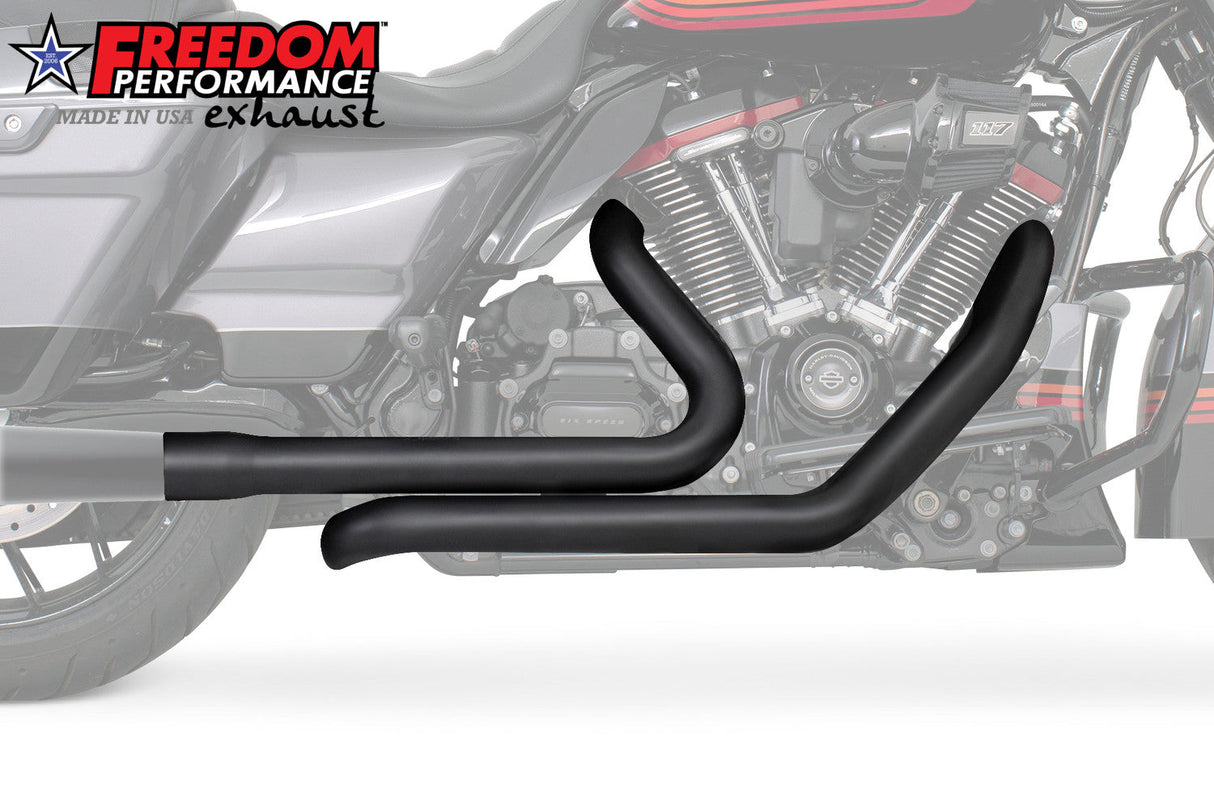 HARLEY TOURING RIGHT SIDE TUCK & UNDER TRUE-DUAL HEADERS Fits '95-Present