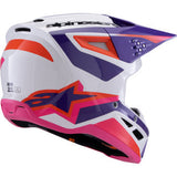 ALPINESTARS SM3 Helmet - Heat - Gloss White/Purple/Pink - Large 8301026-2052-L