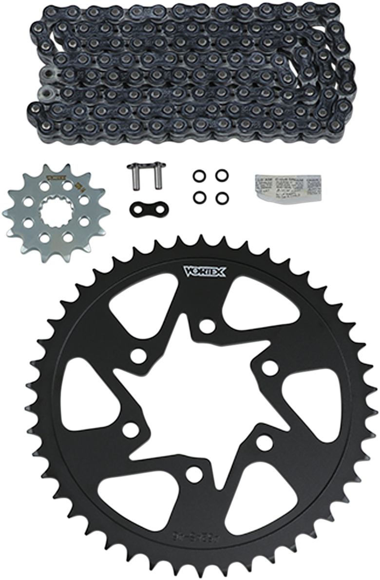 VORTEX Chain and Sprocket Kit - HFRS - Black - Kawasaki Z650/RS CK6392