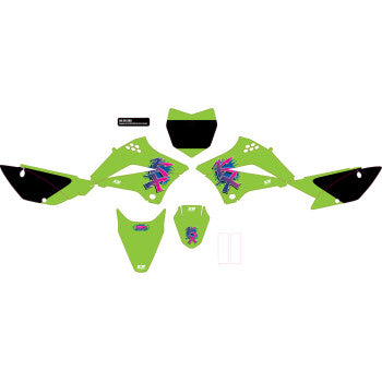 D'COR VISUALS Graphic Kit - KX Retro - Kawasaki - KLX 110  20-20-360