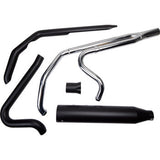 KHROME WERKS 2-into-1 Outlaw-SR Exhaust System - Black - Without End Cap - Twin Cam Touring 200785-SR