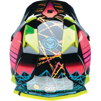 MOOSE RACING Youth F.I. Helmet - Vaporwave - MIPS® - Black/Pink/Yellow - Medium 0111-1615
