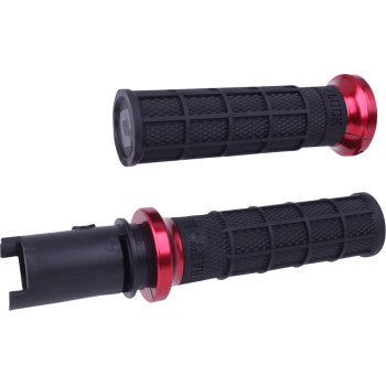 ODI Hart-Luck Signature V-Twin Lock-On™ Grips - CVO - Black/Red V31HTC-BB-R