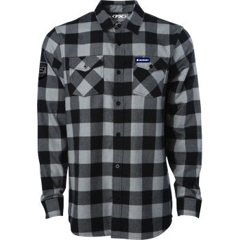 FACTORY EFFEX Flannel Suzuki Explorer Heather Gray/Black Xl 29-85406