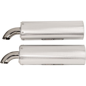 TRINITY RACING Full Dual Exhaust System - Brushed - RZR XP 1000 TR-4190D