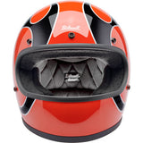 BILTWELL Gringo Helmet - Flames - Competition Orange - 2XL 1002-593-506