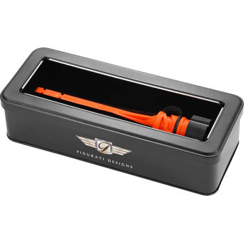 FIGURATI DESIGNS Magnetic Oil Dipstick - Curved - Black - M8 Softail  FD01-STM8-SM-BLK