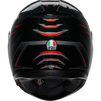 IN STOCK AGV K3 Helmet - Syth - Black/Red - Medium 2118381004-021-M