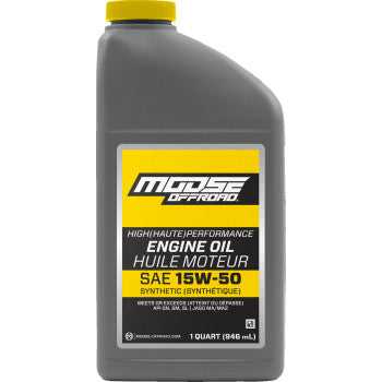 MOOSE RACING Synthetic Engine Oil - 15W50 - 1 US quart 219382