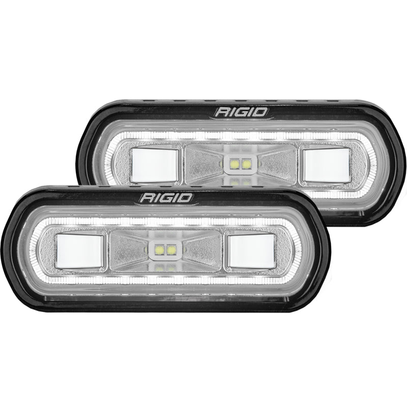 Rigid Industries SR-L Series Surface Mount LED Spreader Pair w/ White Halo - Universal 53120