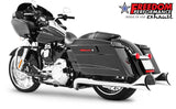 HARLEY TOURING SHARKTAIL 2.125" SLIP-ONS "NO HEAT-SHIELDS" *FITS 95-16 YEARS ONLY*
