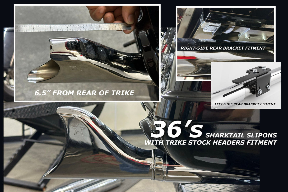 HARLEY TOURING SHARKTAIL & CREEPER 2.5" SLIP-ONS BUNDLE *CHECK DESCRIPTION FOR YEAR FITMENTS*