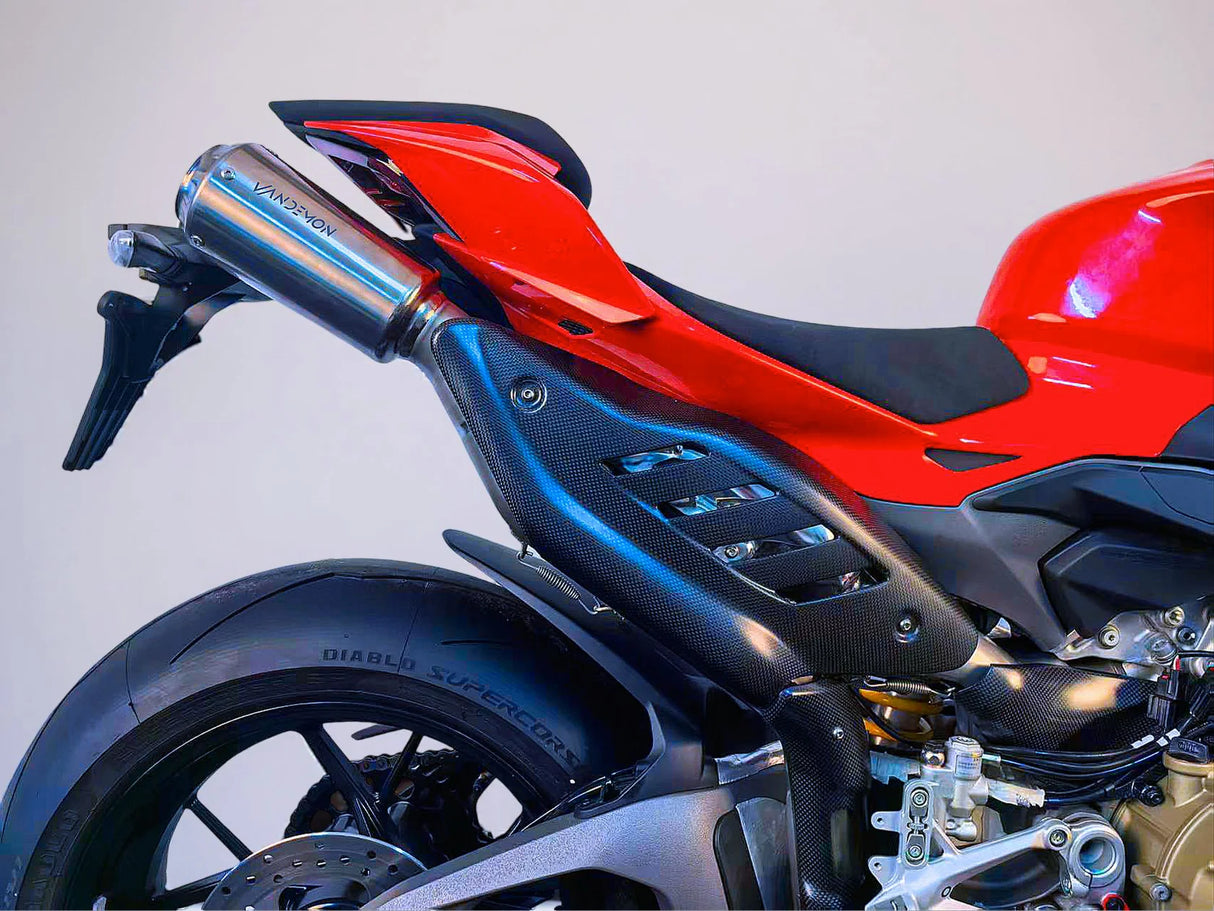 Vandemon Ducati Panigale V4/ V4S Titanium High Mount Slip-On 2025-2026 DUCV4PANTIMUFHMA VA-176