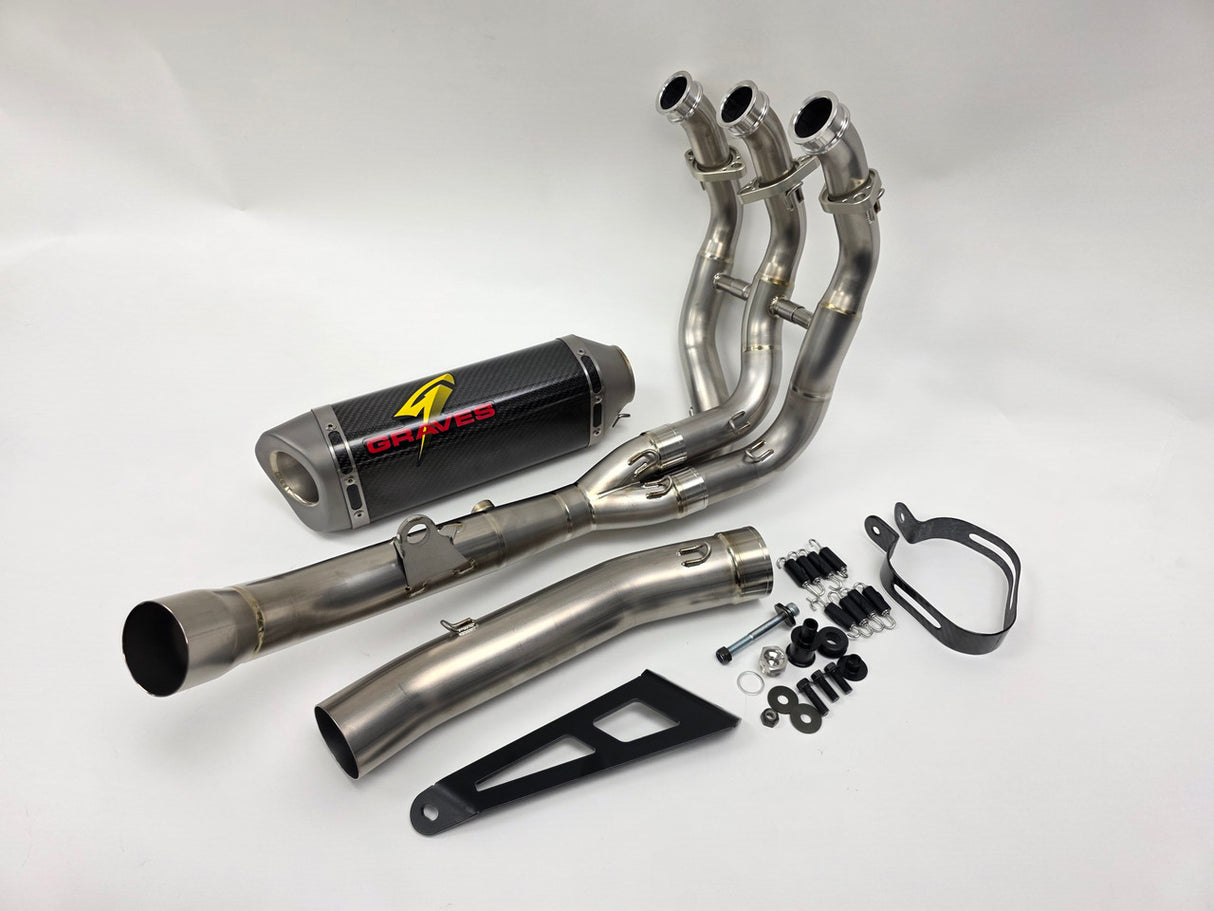 Graves Motorsports Yamaha R9 Titanium WORKS Exhaust - Carbon Silencer EXY-25R9-FTC