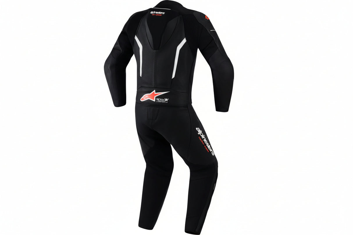 ALPINESTARS GP Force v2 2-Piece Leather Suit - Black/White/Red Fluo - US 50 / EU 60 3160126-1231-60
