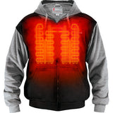GERBING HEATED CLOTHING 7 V Battery Heated Hoodie - Black - Small GERHDY7VUNIBLKS