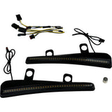 CUSTOM DYNAMICS Windshield Trim - LED - Turn Signal - Black - Smoke Lens CD-RG23-SWT-B