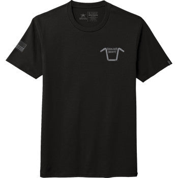 American Biker Handlebar Society Perfect Weight T-Shirt - Black/Gray - XL ABBHANDLEBAR08T104BK