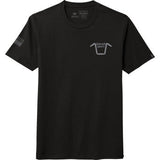 American Biker Handlebar Society Perfect Weight T-Shirt - Black/Gray - Small ABBHANDLEBAR08T104BK