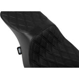 DRAG SPECIALTIES Predator 2-Up Seat - Vinyl - Double Diamond Black Stitch - w/o Backrest - FLTR/FLHX '23-'24 0801-1948