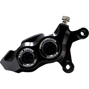 PERFORMANCE MACHINE (PM) Caliper - 137 X 4B - Right - Black Anodized with Black Bore Caps 0053-2958-MB