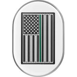 FIGURATI DESIGNS Antenna Cover - Left Rear Fender - Green Line American Flag - Chrome  FD72-AC-SS-LT